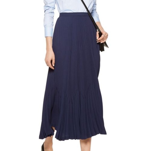 NWT THEORY Laire Winslow Crepe Pleat Maxi Skirt